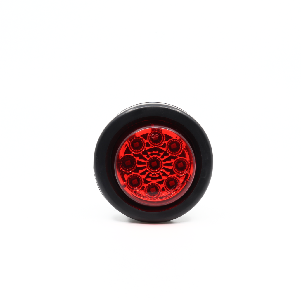 RTE Custom Trucks Lucidity 22519 LED Marker Lamp showing bright red LED light and durable plastic housing.