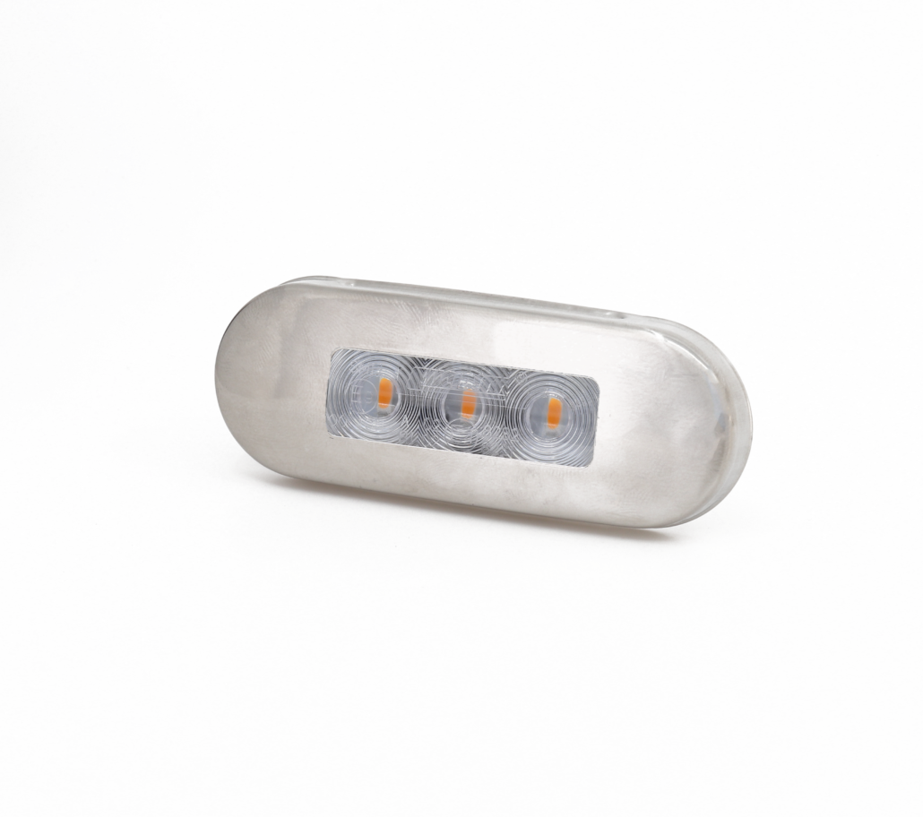 RTE Custom Trucks Lucidity 26260 LED marker lamp with clear cover and black housing for truck lighting.