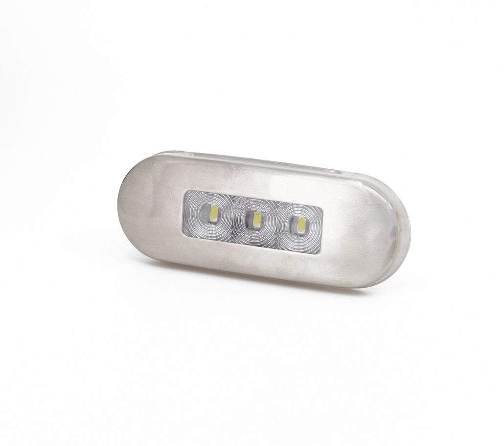 RTE Custom Trucks Lucidity 26260 LED Marker Lamp with clear lens and black housing, shown on a white background.