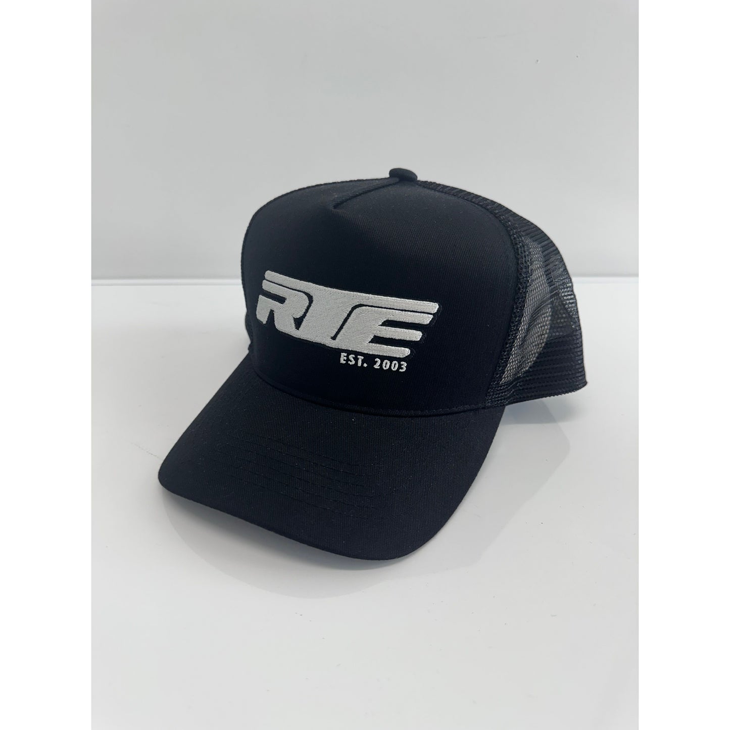 CTC Black RTE Hat by RTE Custom Trucks featuring a sleek black design and adjustable strap.