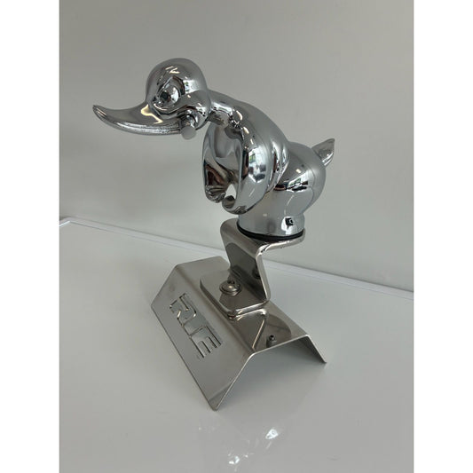 RTE Custom Trucks duck hood ornament mounting bracket with sturdy design for secure installation on vehicles.