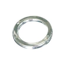 4" Chrome Plastic Light Bezel without Visor